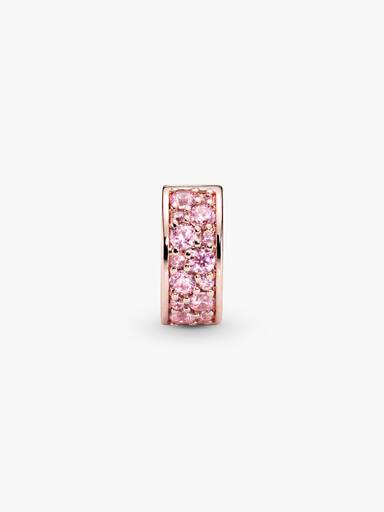 Rosa Pavé Klemmecharm