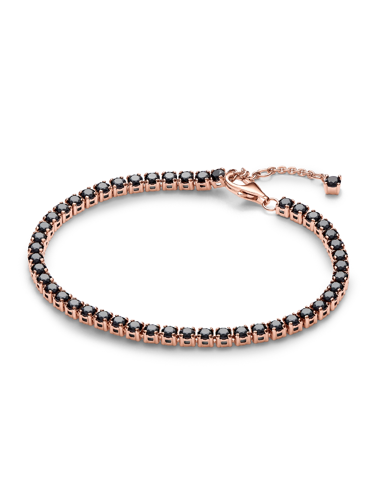 Svart Funklende Tennisarmbånd