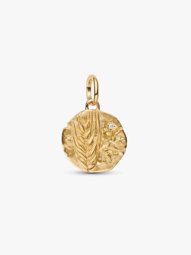 Hvete Medaljong Charm