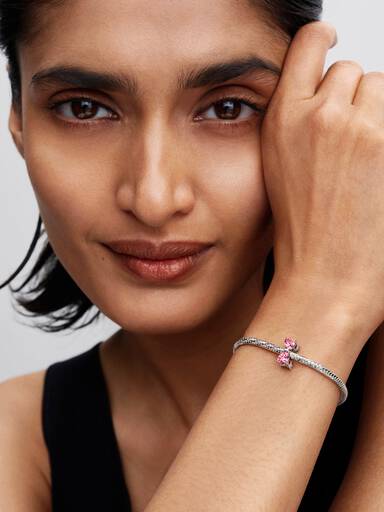 Pink Sløyfe Charm