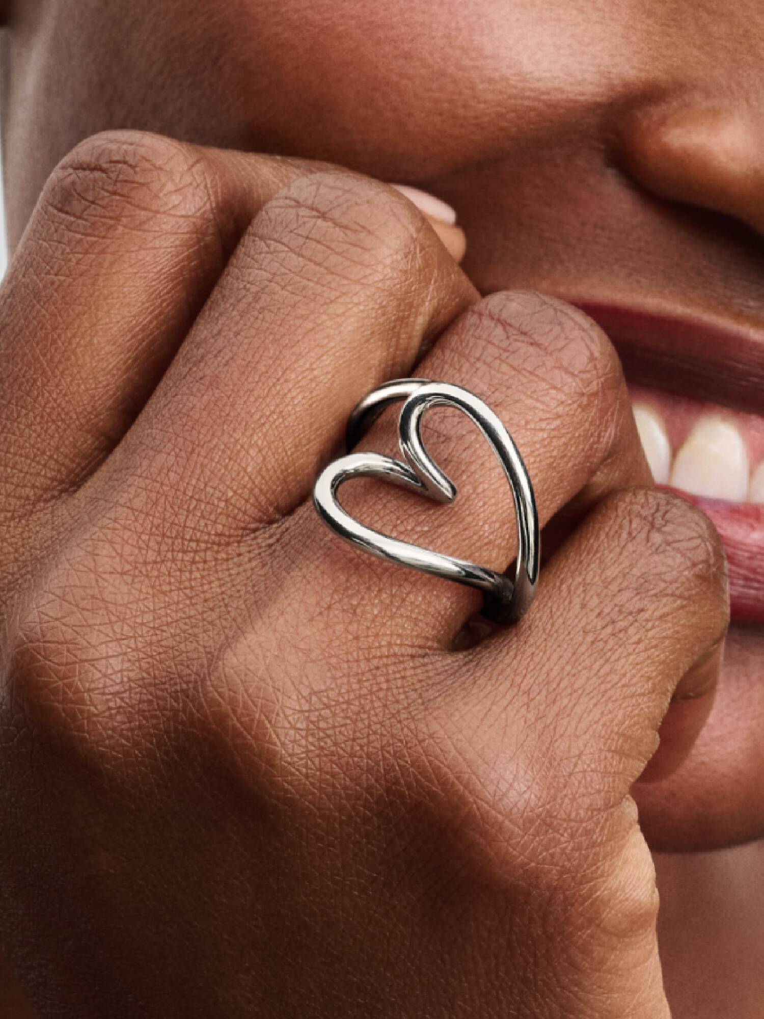 Organisk Formet Hjerte Ring