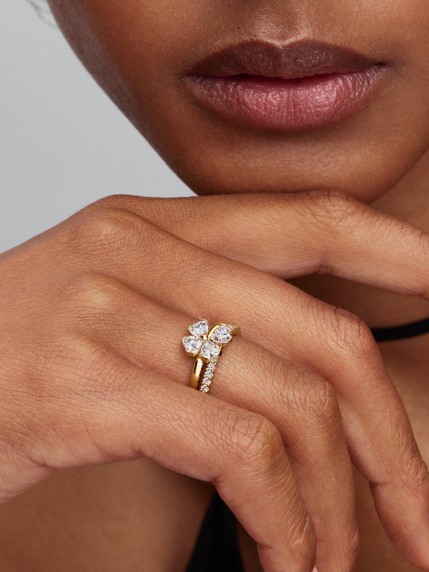 Funklende Kløver Delbar Ring