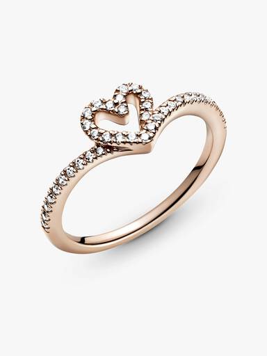 Funklende Ønskebeinhjerte Ring