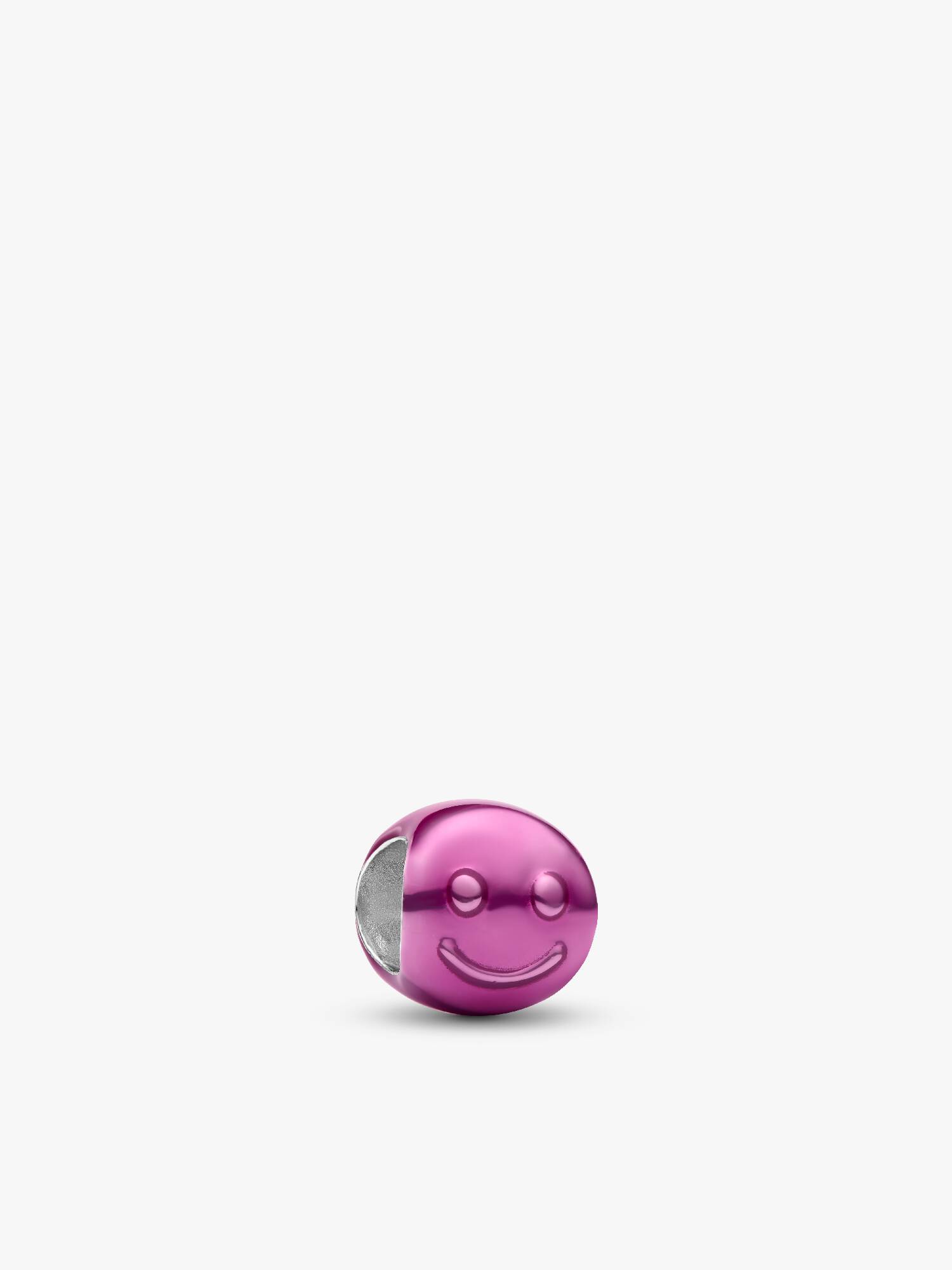 Pink Smilende Ansikt Mini Charm