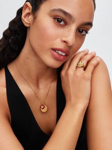 Koblede Hjerter Collier Halskjede