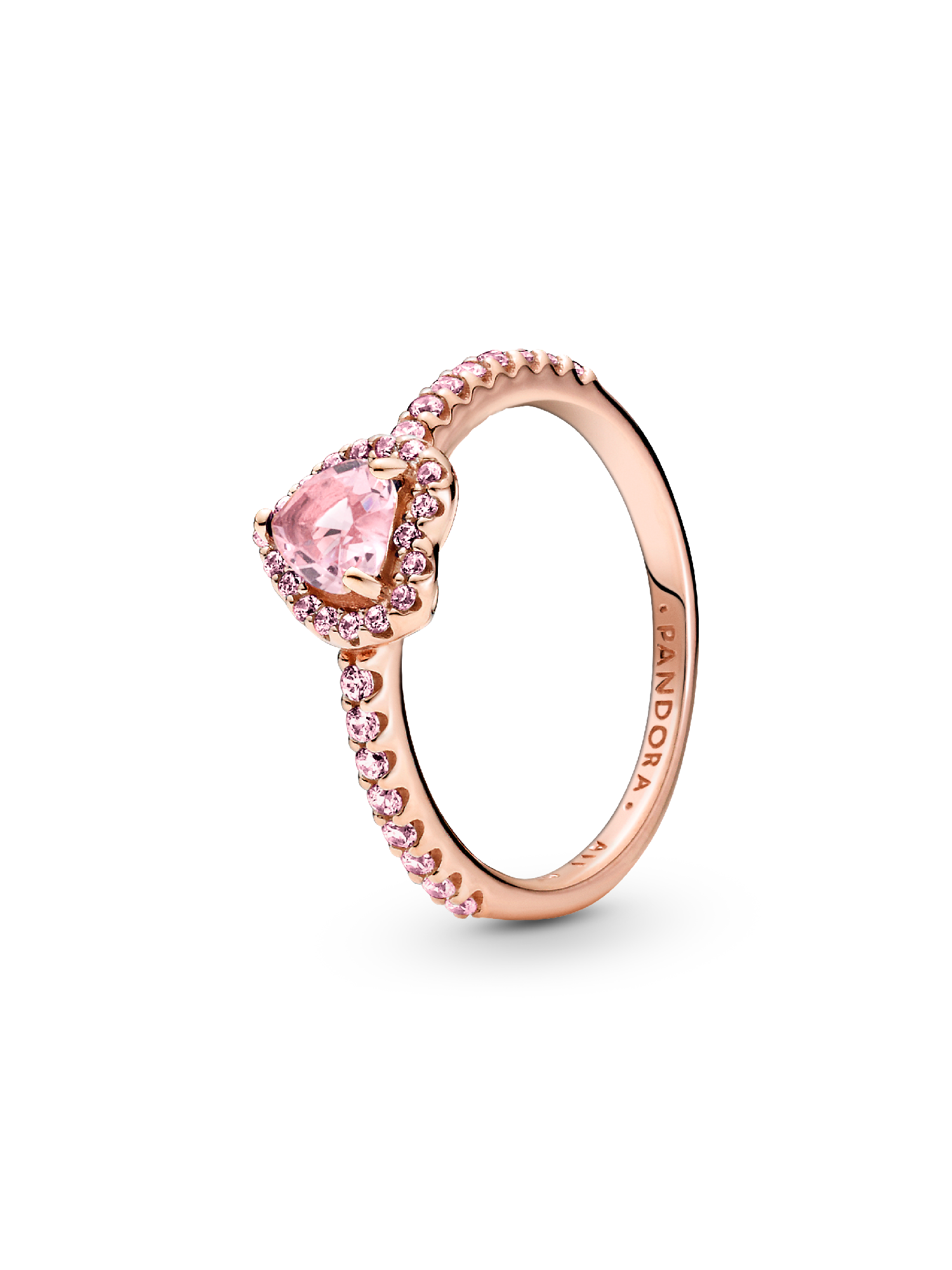 Funklende Hevet Hjerte Ring