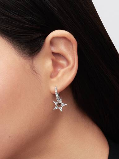 Funklende Stella Openwork Hoop Øreringer