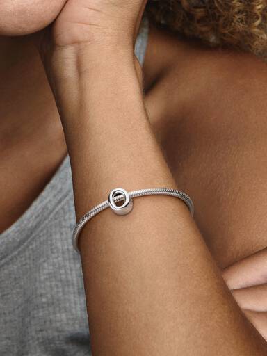 Letter O silver charm