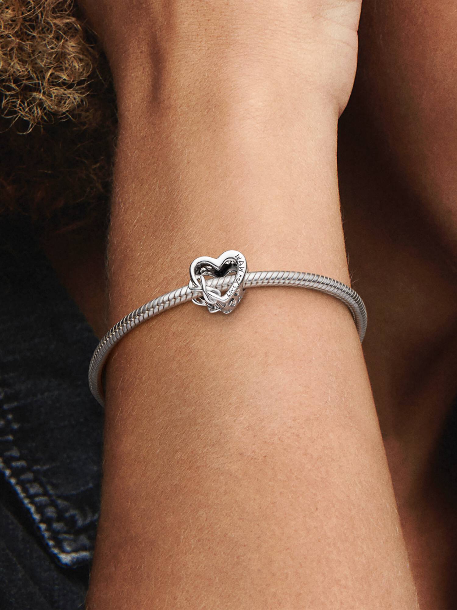 Elsk din mor Infinity Hjerteformet Charm