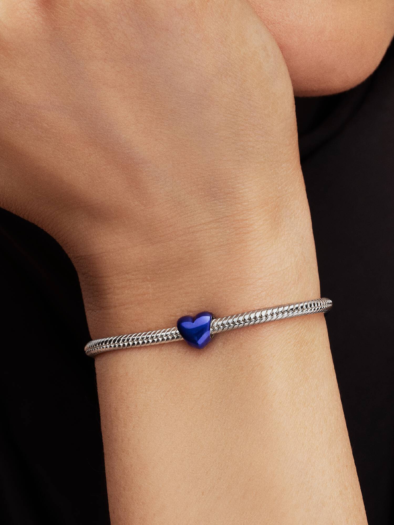Blått Hjerte Mini Charm