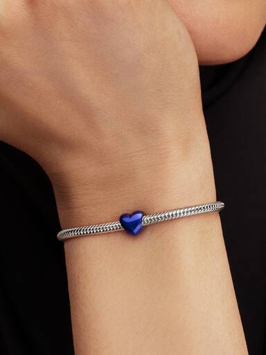 Blått Hjerte Mini Charm