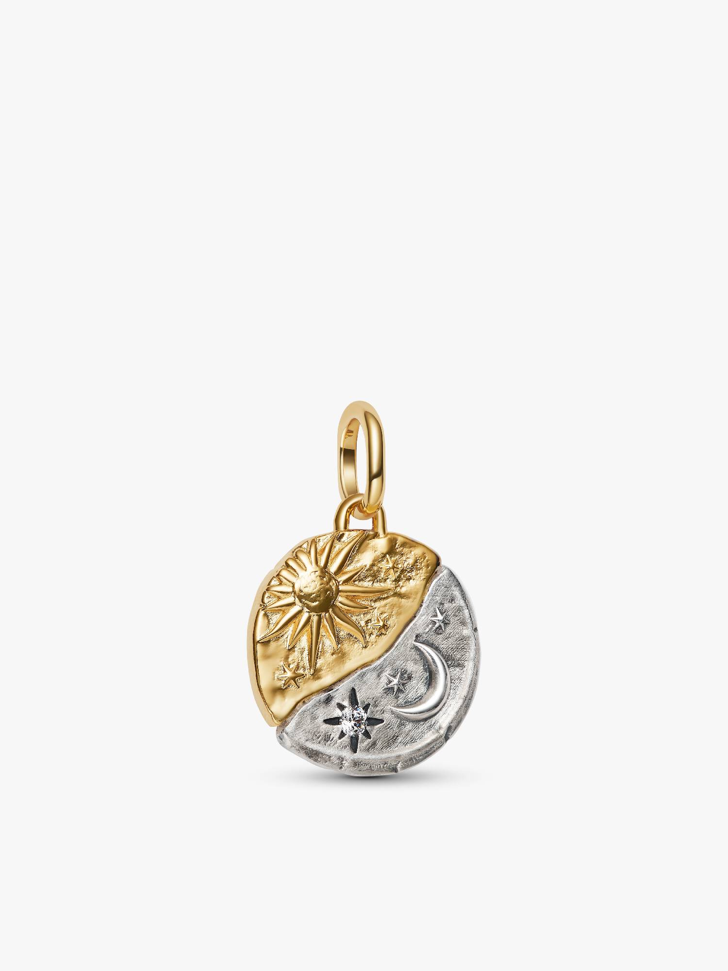 Sol og Måne Medaljong Charm