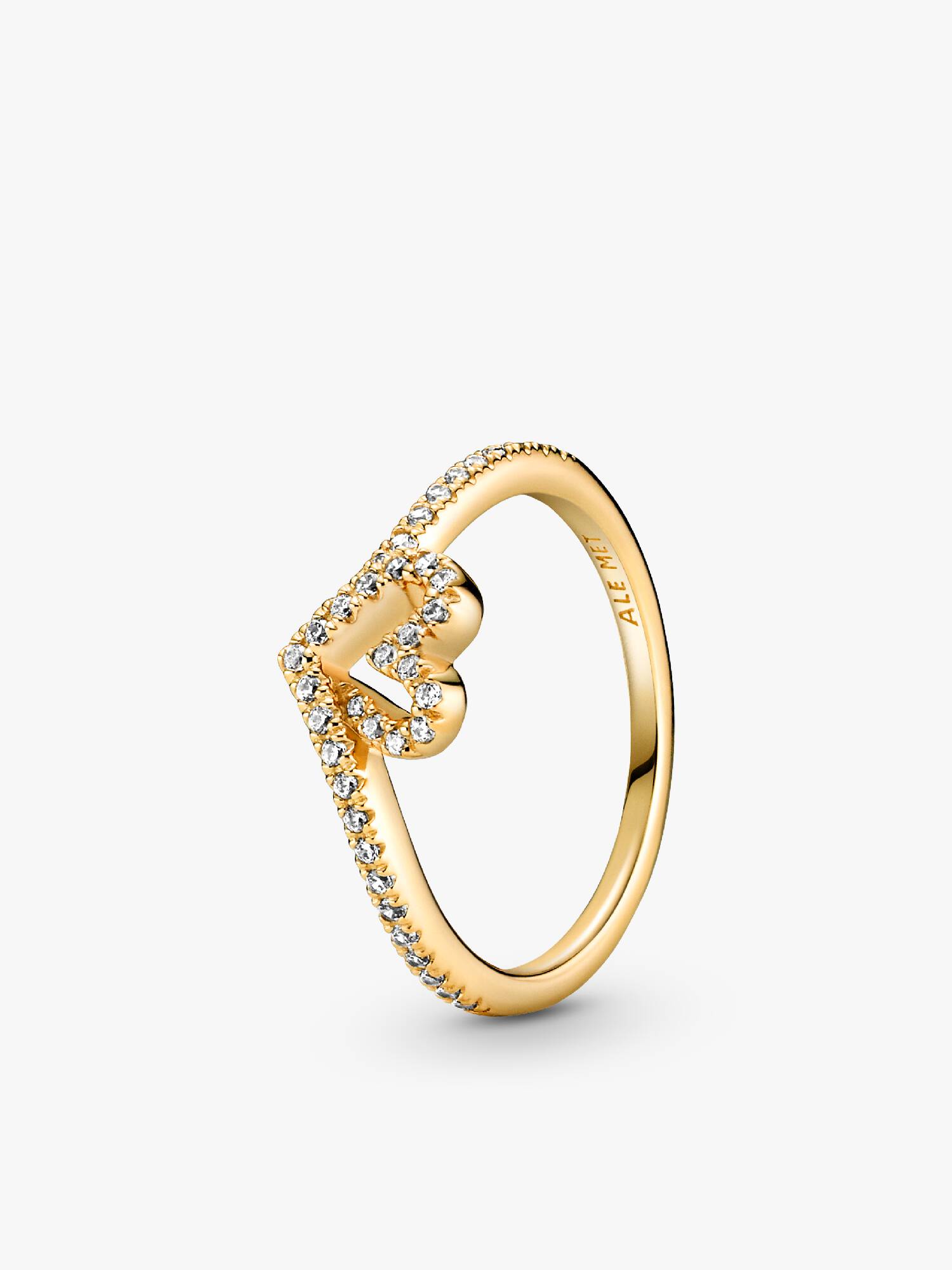 Funklende Ring med Hjerte og Ønskebein