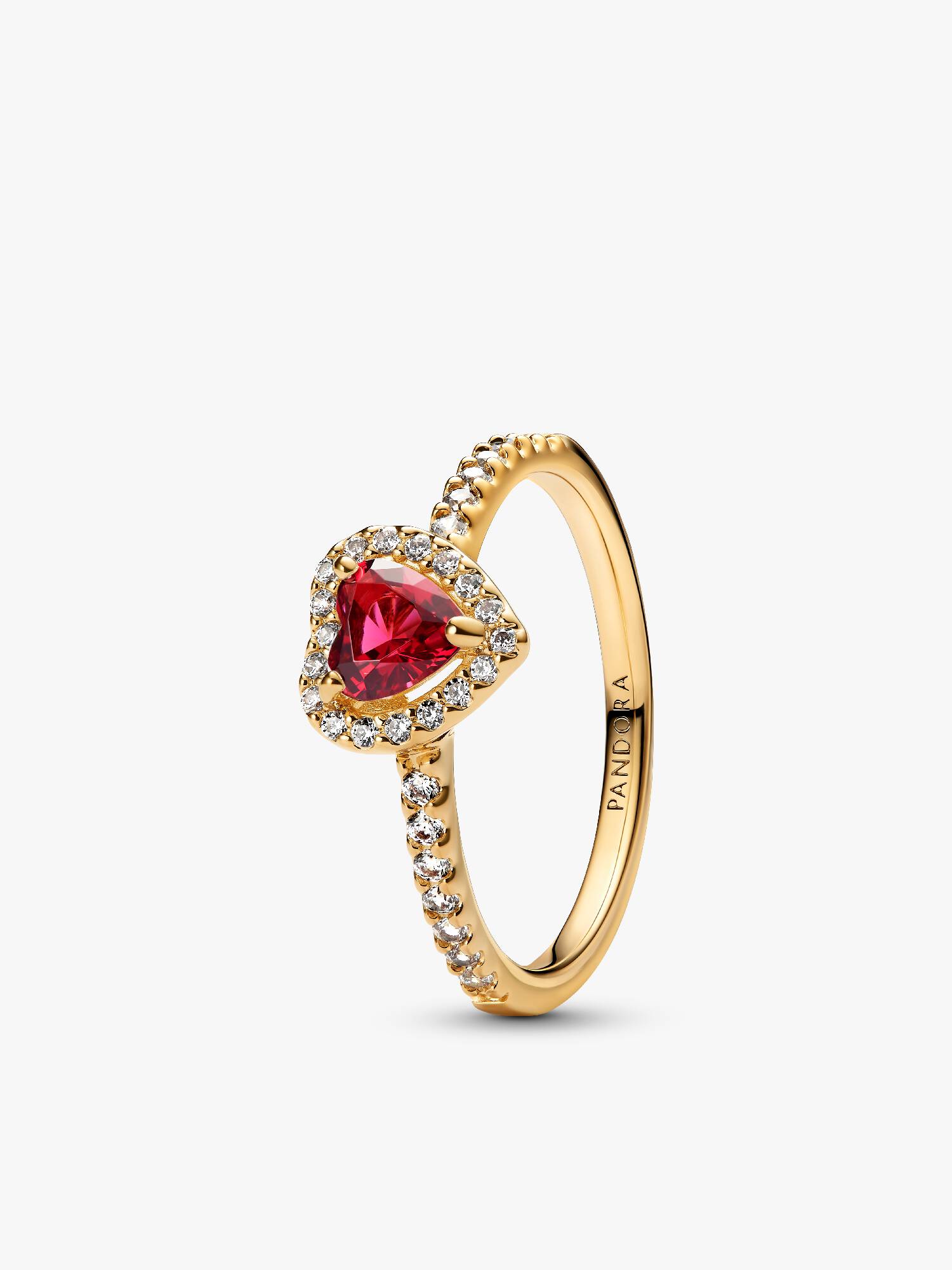 Hevet Rødt Hjerte Ring