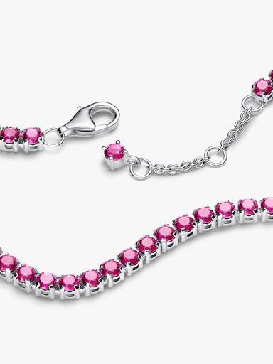 Funklende Pink Tennisarmbånd