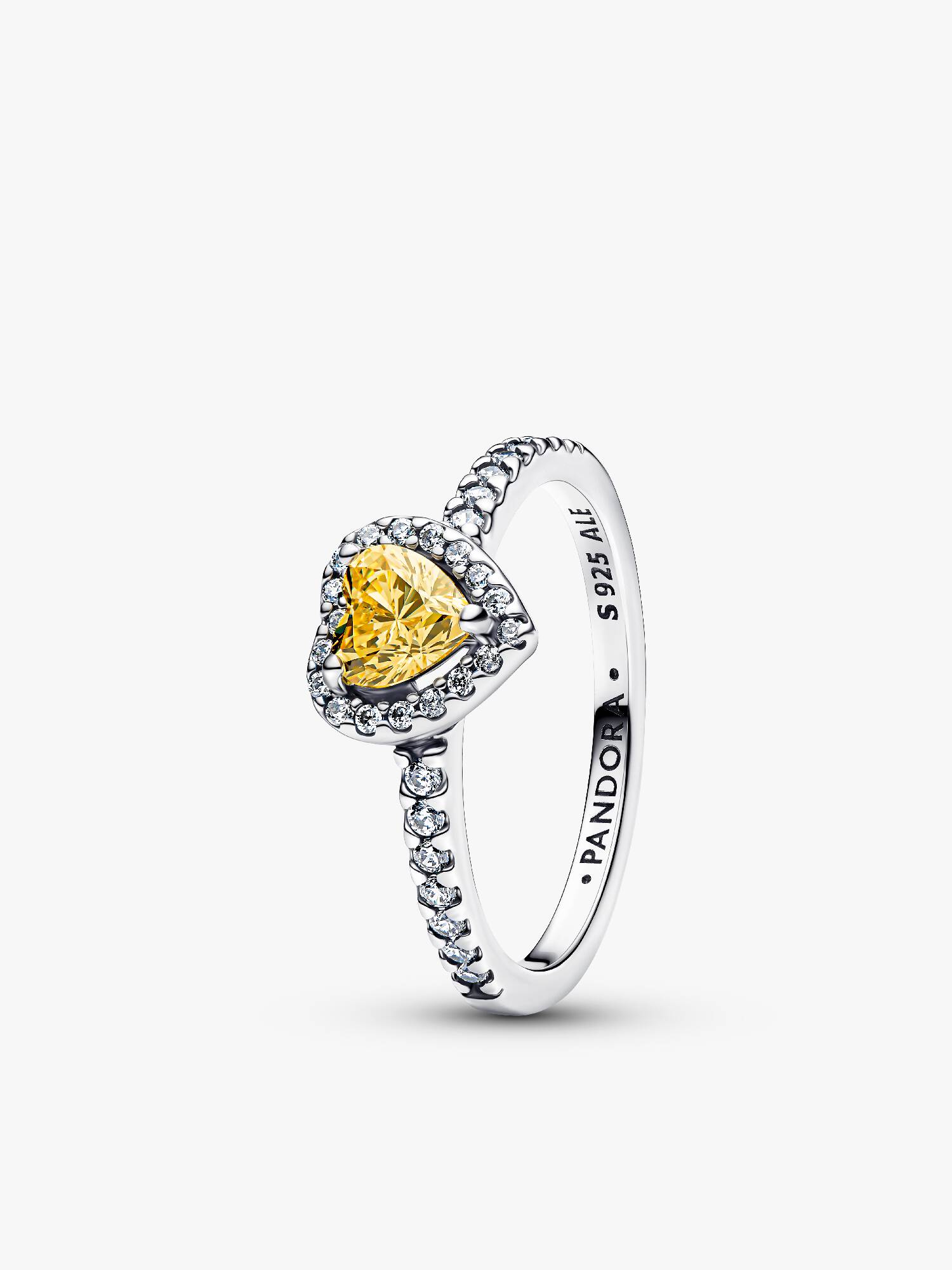 Funklende Hevet Hjerte Ring