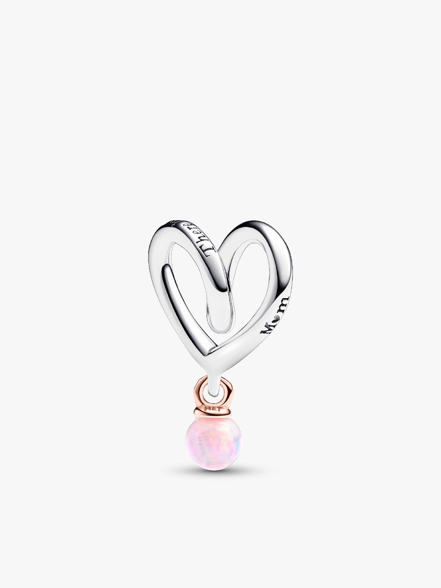 Tofarget Vridd Hjerte Charm