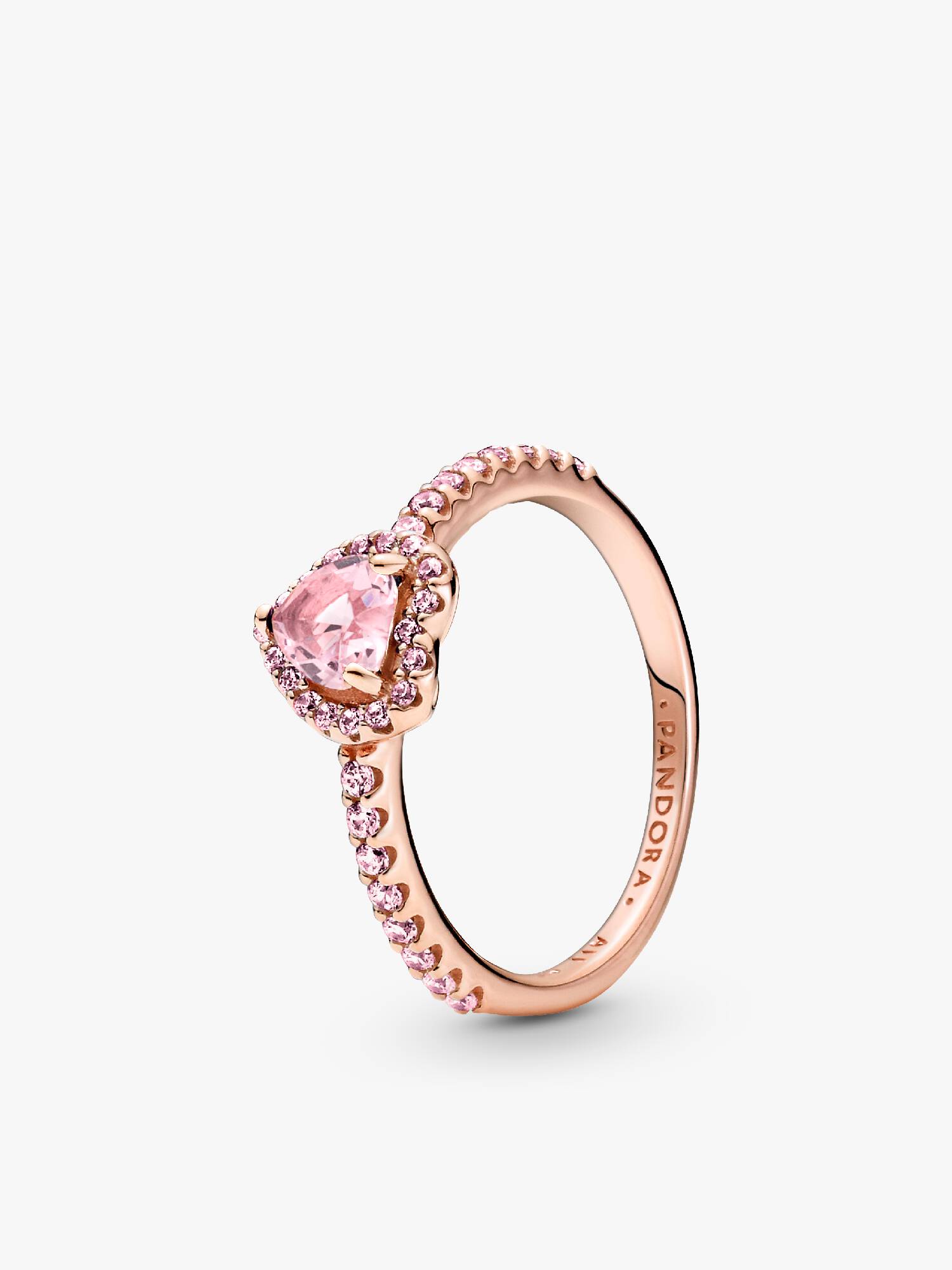 Funklende Hevet Hjerte Ring