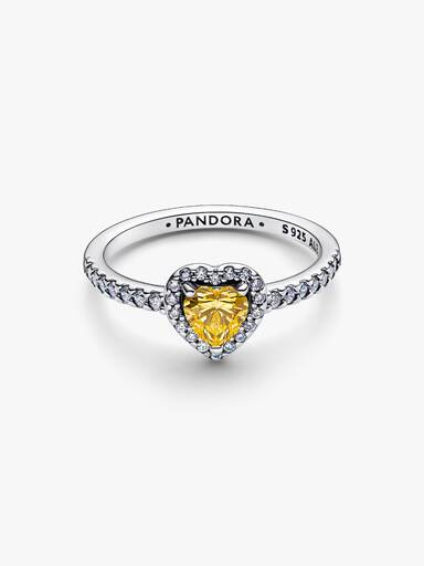 Funklende Hevet Hjerte Ring