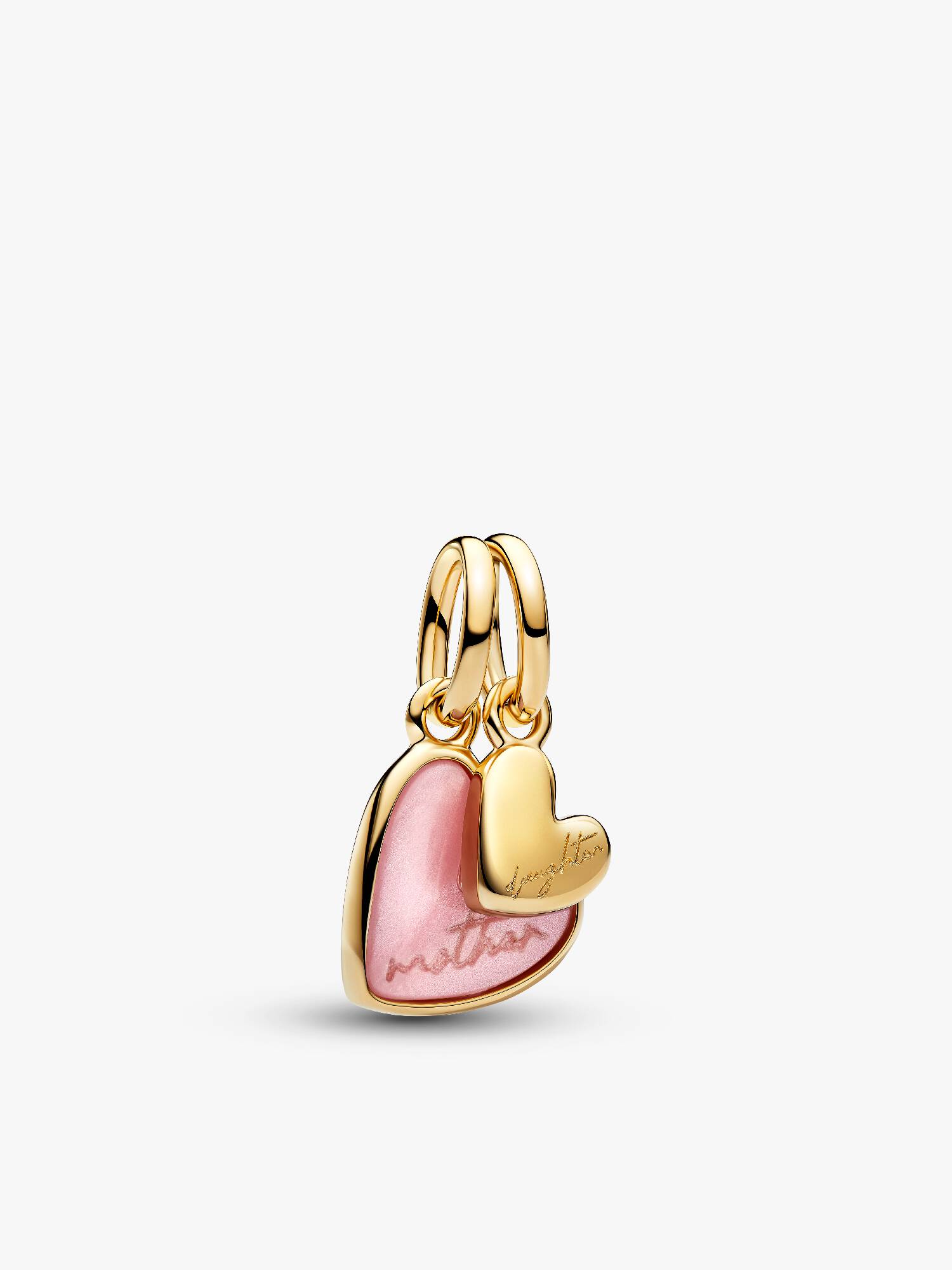 Pink Delbar Mor og Datter Hengende Charm 