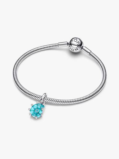 Sjøsnegle Hengende Charm i Blått Muranoglass