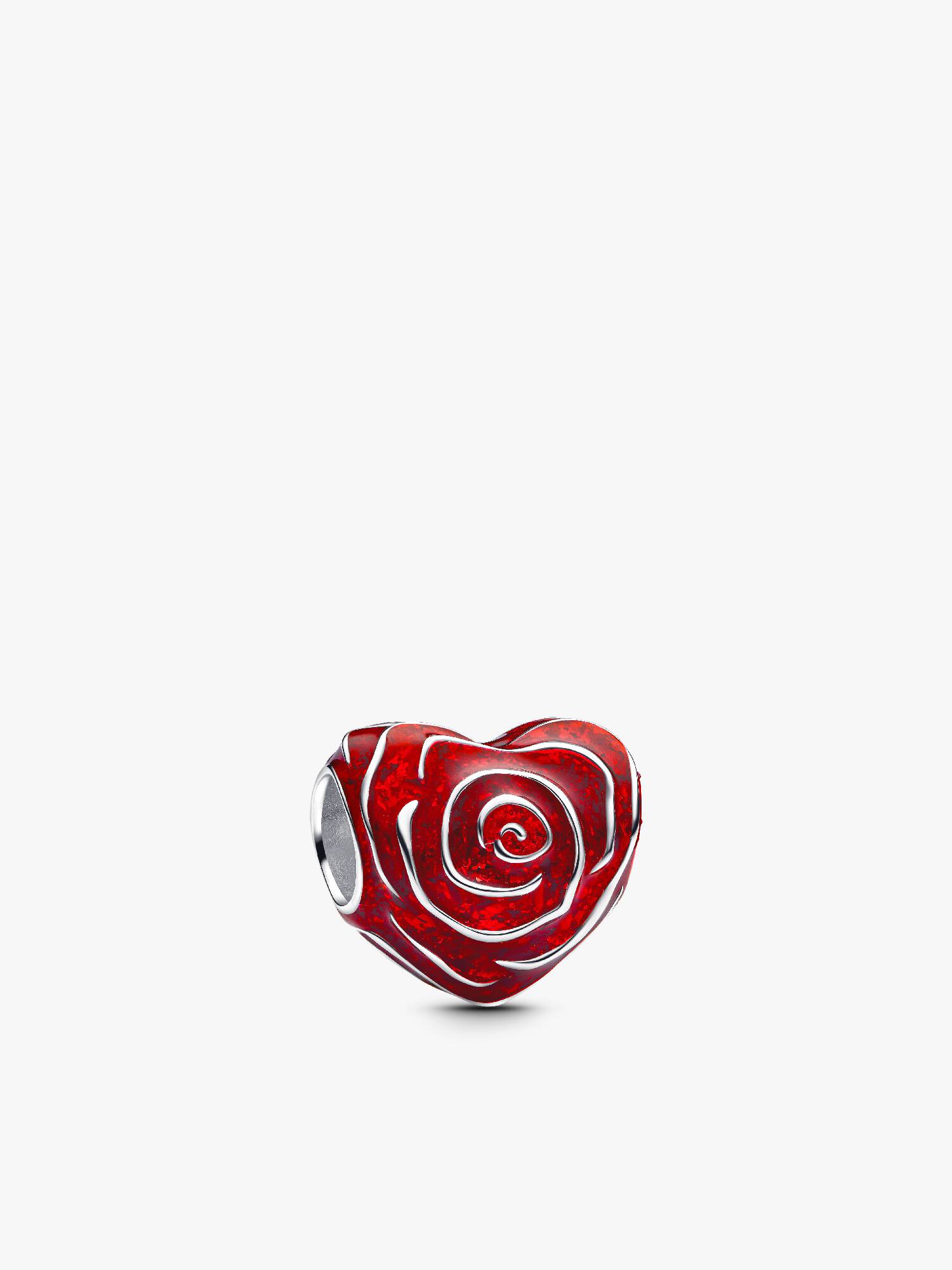 Rose Hjerte Charm
