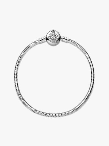 Funklende Crown O Chain Slangekjedearmbånd