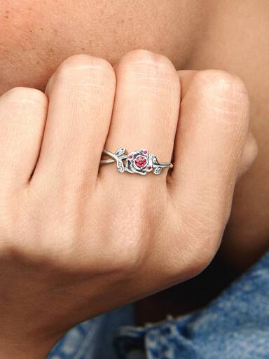 Disney Princess Belle Skjønnheten og Udyret Rose Ring