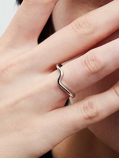 Polert Bølge Ring