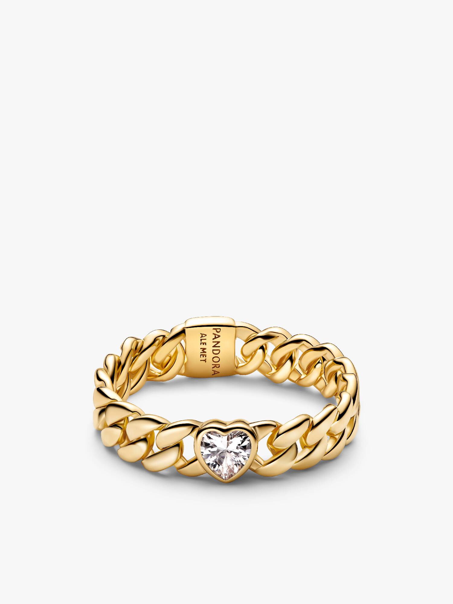 Hjerte Kubansk Kjede Ring