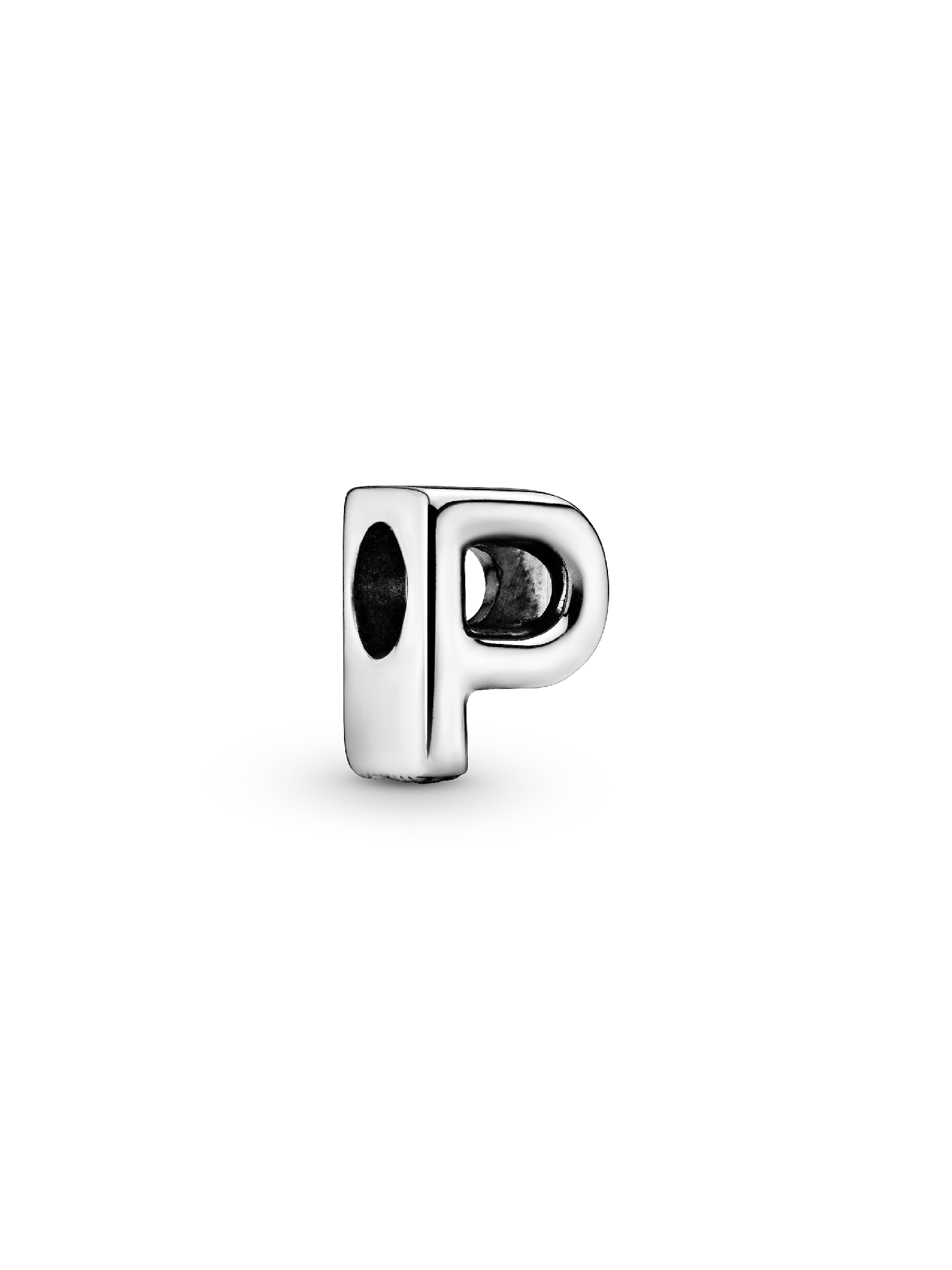 Letter P silver charm