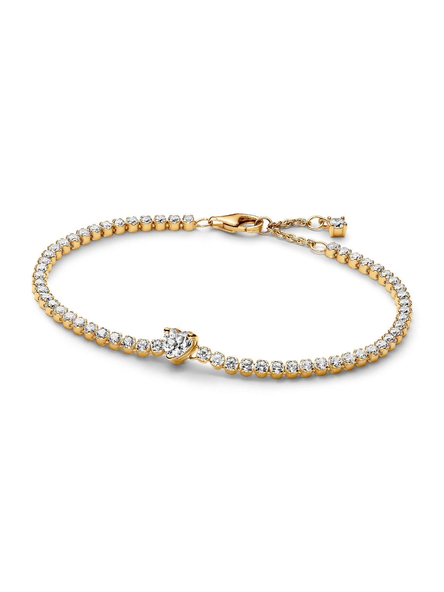 Funklende Hjerte Tennisarmbånd