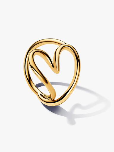 Organisk Formet Hjerte Ring