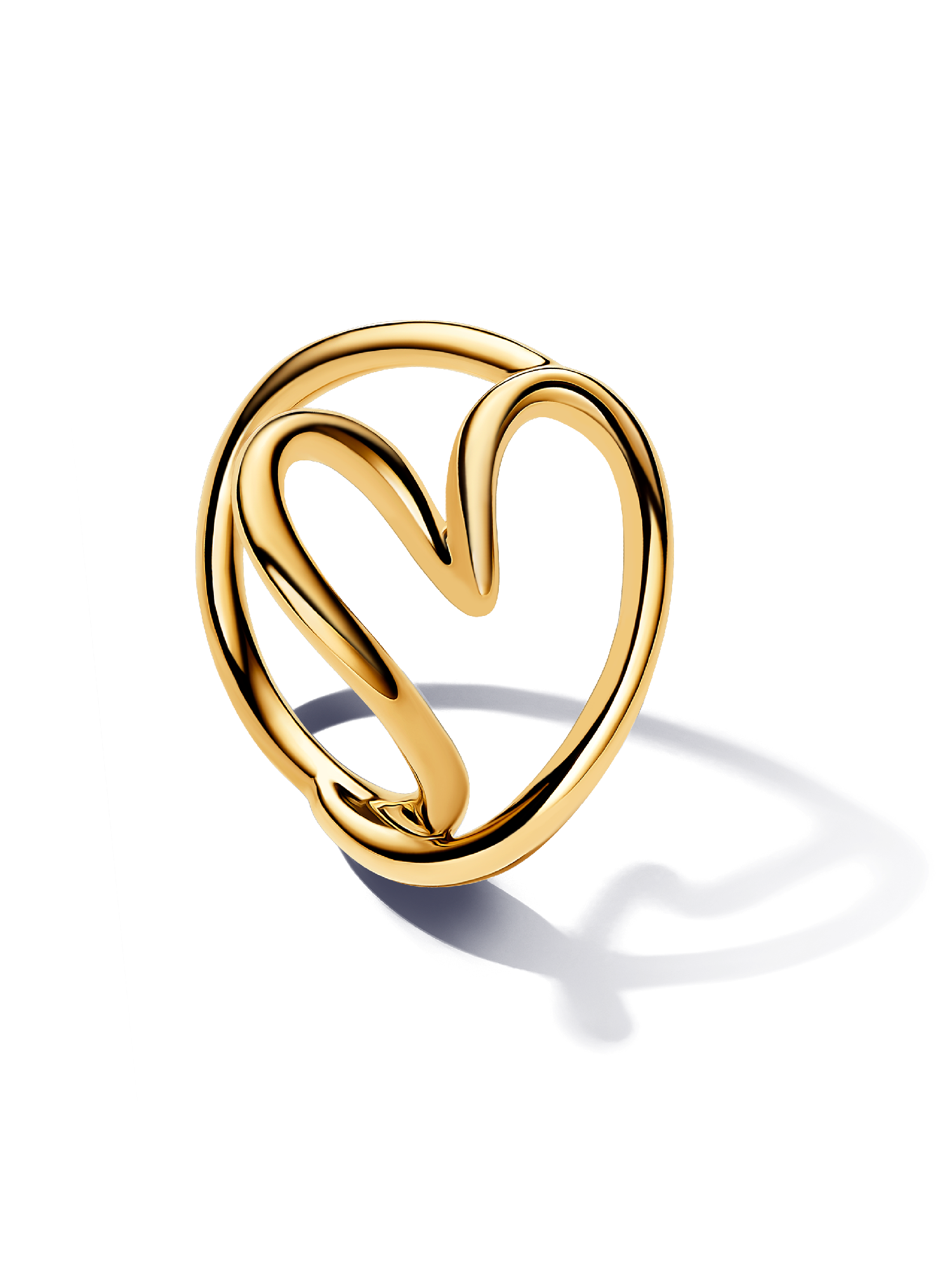 Organisk Formet Hjerte Ring