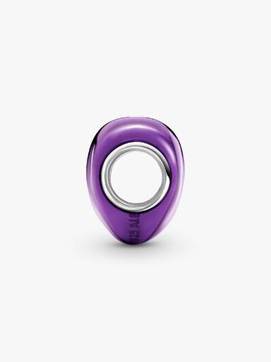 Metallisk Purpurfarget Hjerte Charm