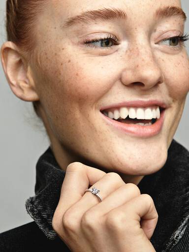Funklende Hjerte Solitaire Ring