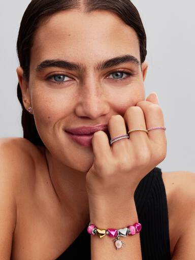 Funklende Pink Båndring