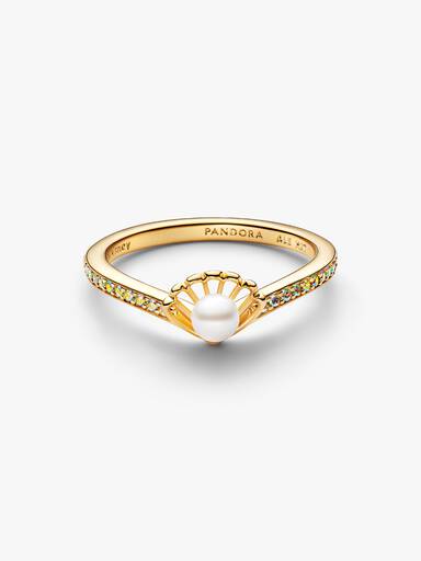 Disney Princess Ariel Skjell Behandlet Ferskvannskulturperle Ring