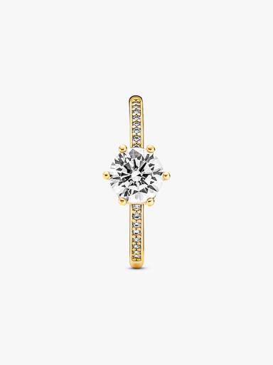 Klar Funklende Krone Solitaire Ring