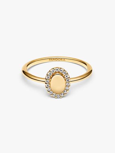Inngraverbar Oval Halo Ring