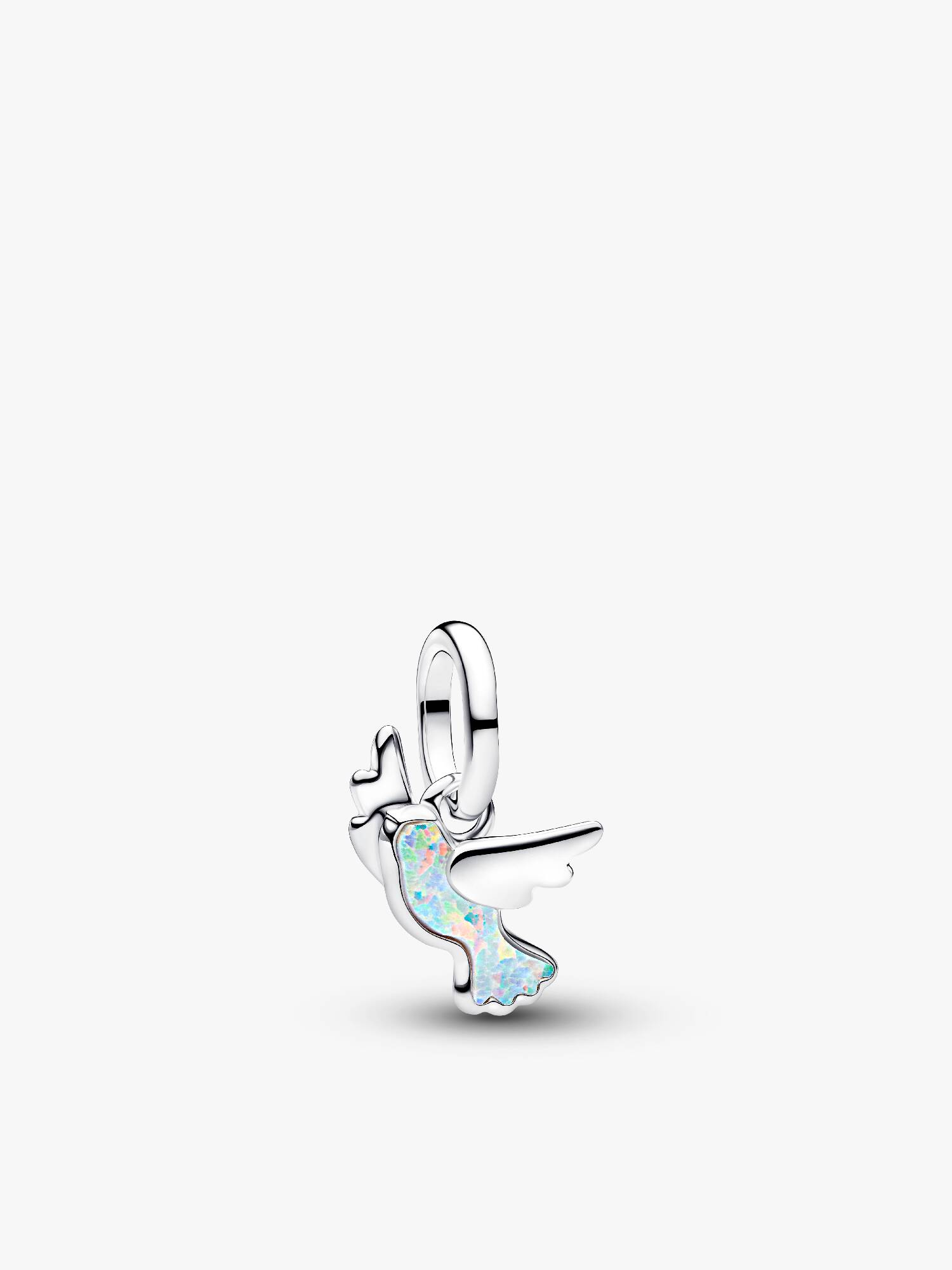 Hvit Due Mini Hengende Charm 