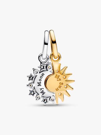 Delbar Sol og Måne Hengende Charm