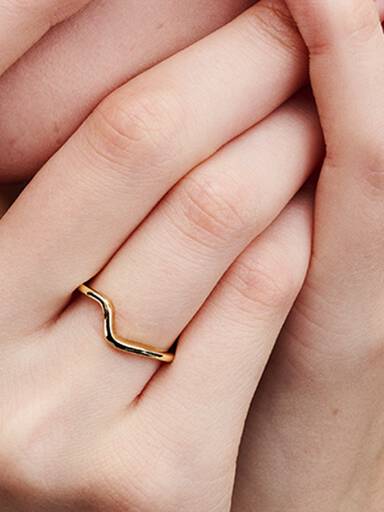 Polert Bølge Ring