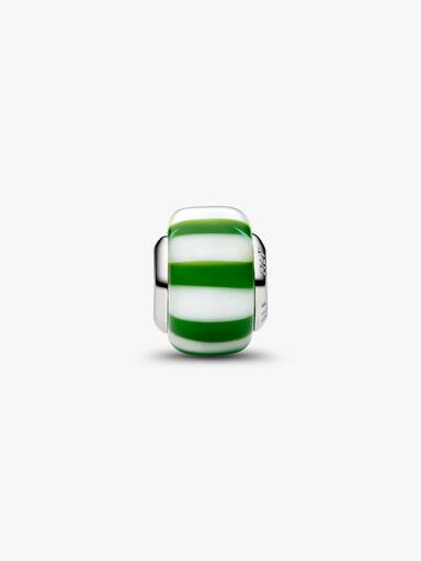 Grønn Sukkertøystokk Muranoglass Charm