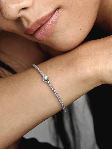 Funklende Ring Tennisarmbånd