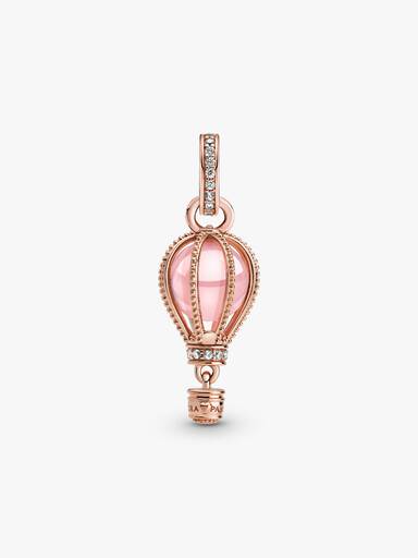 Funklende Rosa Luftballong Hengende Charm