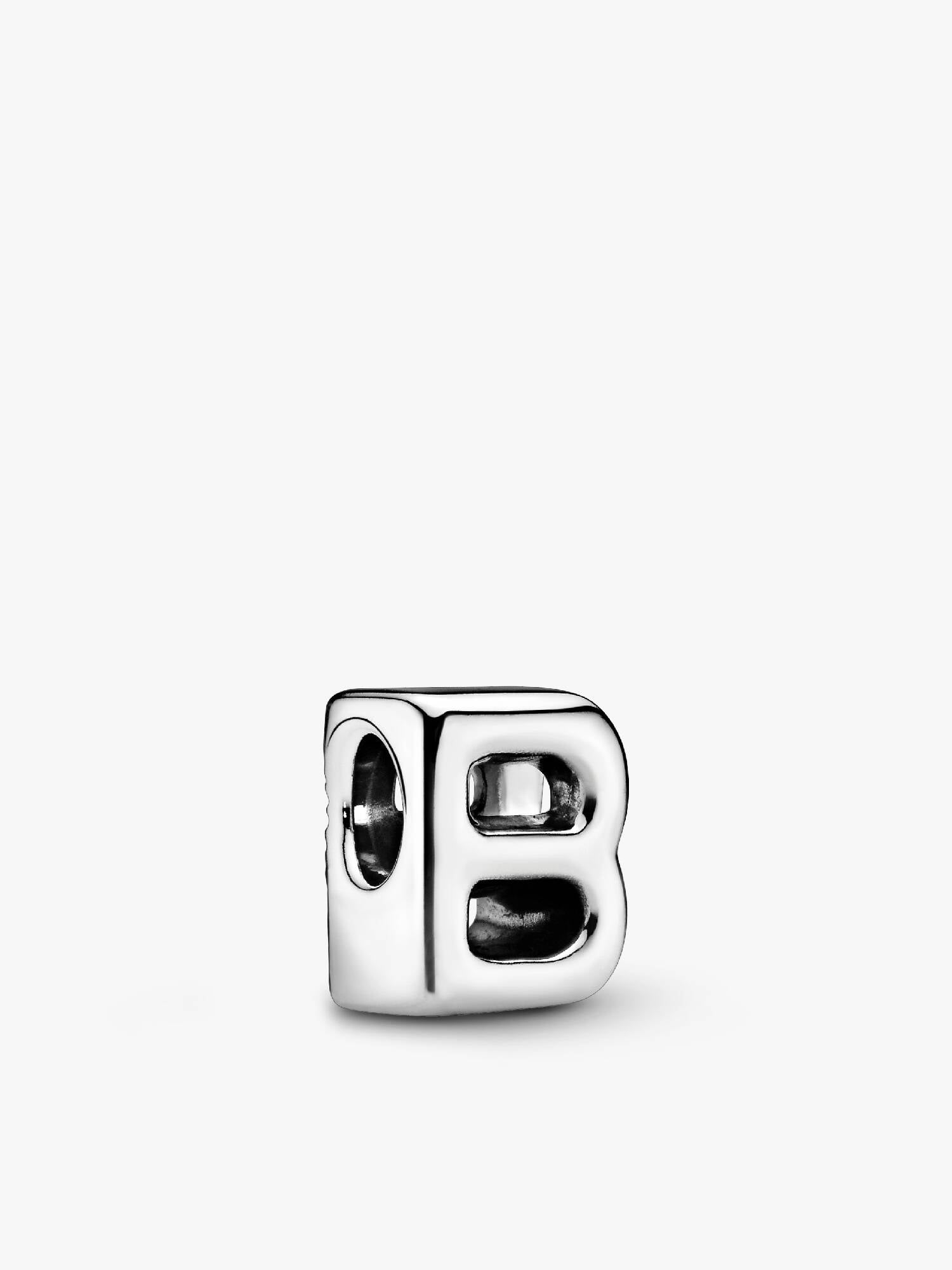 Letter B silver charm