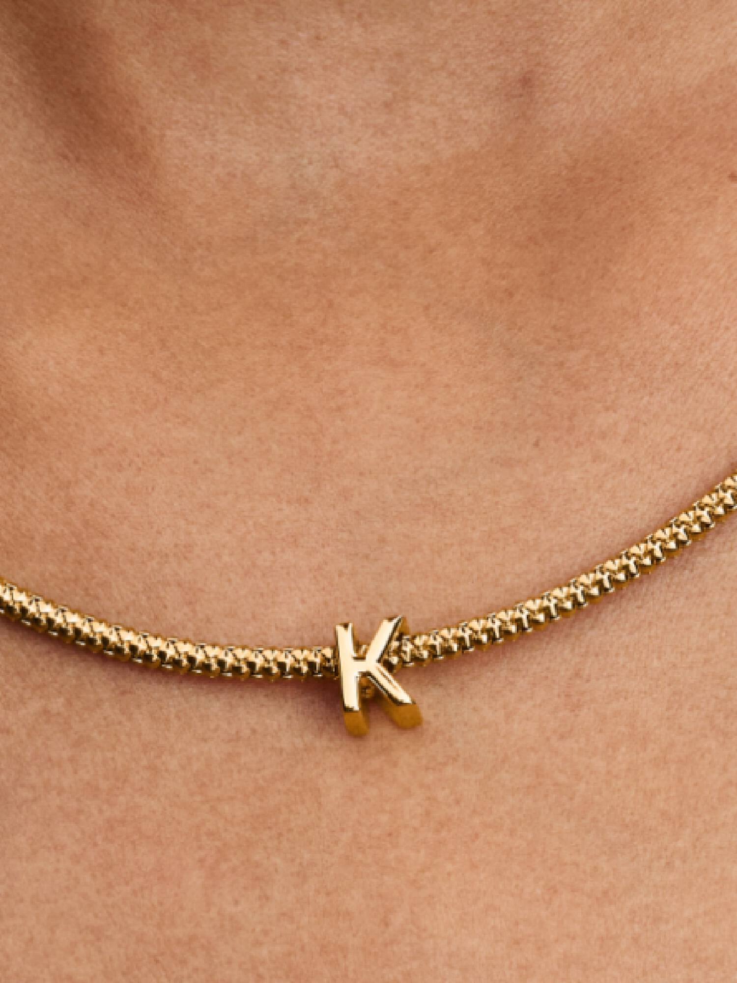 Mini Bokstaven K Alfabet Charm