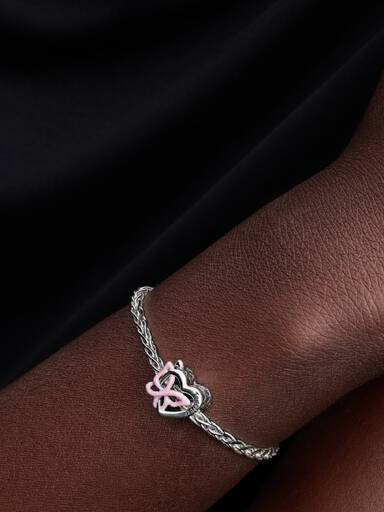 Sammenflettet Hjerte og Sommerfugl Charm