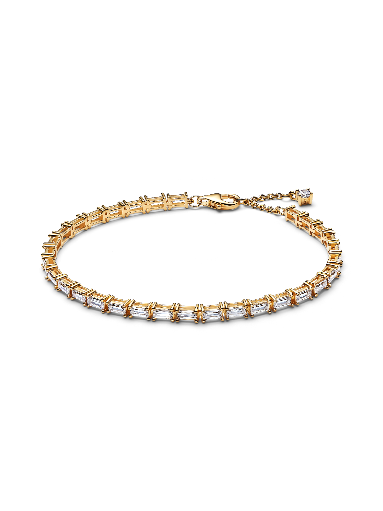 Funklende Baguette Tennisarmbånd